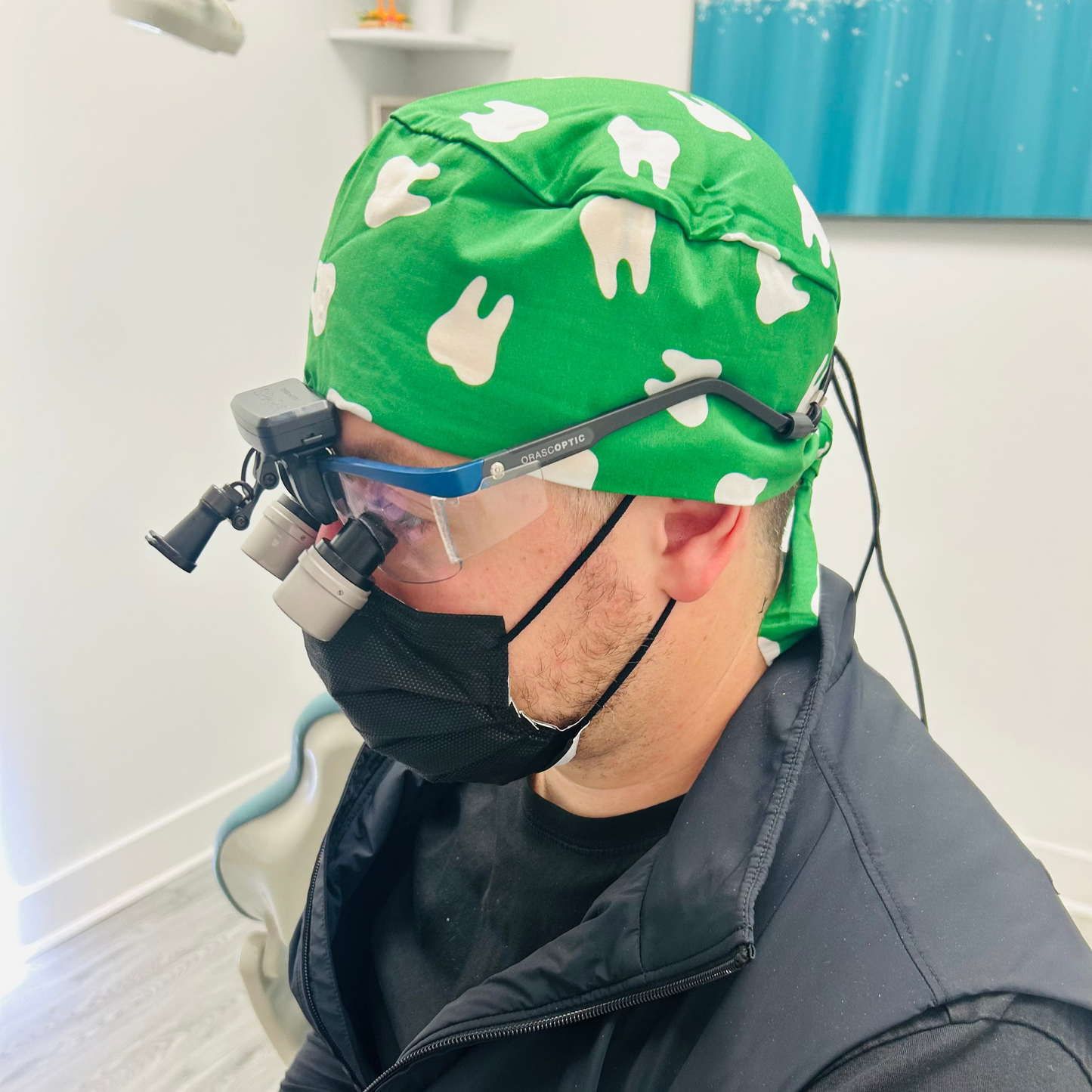 Tooth Party - Green | Scrub Cap