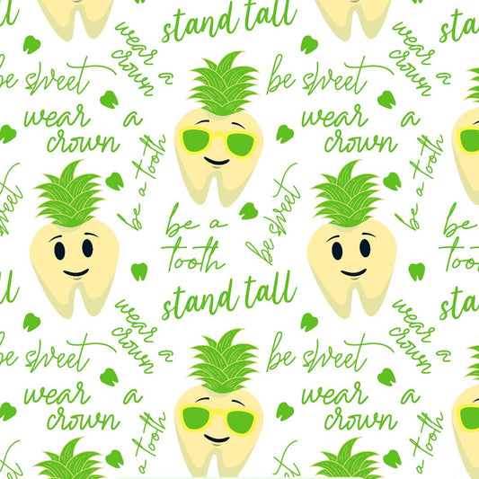 Pineapple Teeth | Scrub Cap
